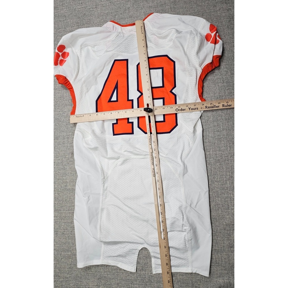 Clemson Tigers Football Jersey Mens 42 L White Game Worn Team Issued Nike #48 - Picture 6 of 9